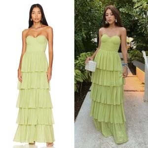 Lovers + Friends Lime Green Maxi Dress